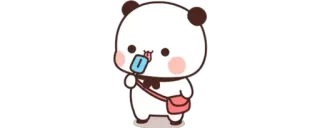 🔰 Cartoon, Niedlich, Panda, Sticker, Eis am Stiel, Kawaii whatsapp sticker