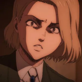 ⚔️ Pieck Finger Attack on Titan anime, character, pieck finger, attack on titan telegram sticker