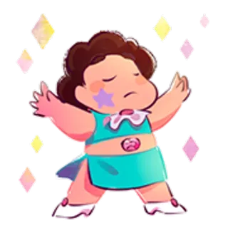 😌 Stevonnie Steven Universe dessin animé, fusion, gemme, Steven Universe, Stevonnie whatsapp sticker