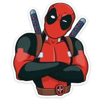 😑 Deadpool Deadpool, Marvel, Superhéroe, Pegatina, Cómic whatsapp sticker