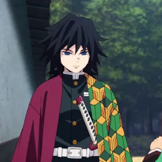 🌊 Giyu Tomioka Demon Slayer Аниме, Манга, Клинок, рассекающий демонов, Гию Томиока, Меч, Персонаж telegram sticker
