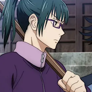 💫 Maki Zenin Jujutsu Kaisen anime, weapon, manga, character, glasses telegram sticker