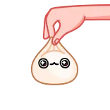 🥰 bolinho, comida, comida asiática, fofo, adesivo, kawaii telegram sticker