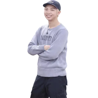 😆 NBID uomo, casual, sorridente, ritratto, K-pop, idolo, celebrità telegram sticker