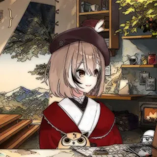 ⏳ Anime, Dibujos animados, Ilustración, Boina, Kawaii, Búho, Manga telegram sticker