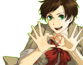 💚 Anime, Personagem, Coração, Amor, Amigável telegram sticker