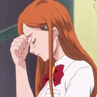 🤦‍♀ Orihime Inoue Bleach anime, manga, sad, orihime inoue, bleach telegram sticker