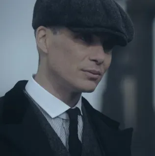 🤔 Thomas Shelby Peaky Blinders homme, portrait, vintage, personnage, série TV, gangster, Peaky Blinders telegram sticker
