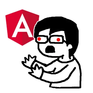 😡 sticker, cartoon, Webentwicklung, Javascript, Framework, Angular, Tech whatsapp sticker