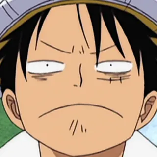 ☹️ Monkey D. Luffy One Piece Anime, Mangá, One Piece, Monkey D. Luffy, Personagem, Desenho animado telegram sticker