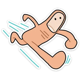 ⭐ Laufen, Daumen, Finger, Cartoon, Geschwindigkeit, Bewegung telegram sticker