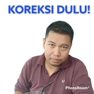 🥸 KOREKSI DULU! mężczyzna, korekta, korekta, indonezyjski, osoba, mężczyzna telegram sticker