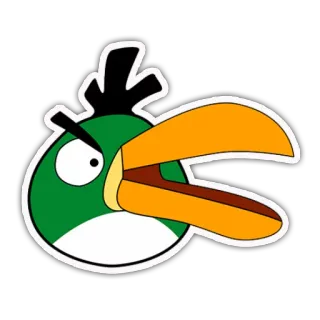 😤 Hal Angry Birds angry birds, hal, bird, green whatsapp sticker