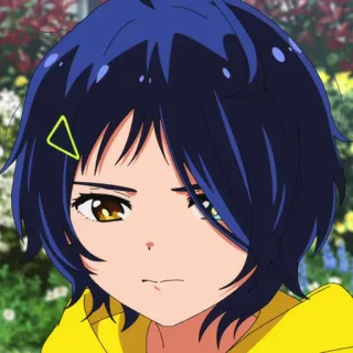 🥚 Ai Ohto Wonder Egg Priority アニメ, キャラクター, 女の子, 黄色, 髪, 表情 telegram sticker
