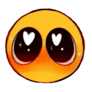 😀 Emoji, Liefde, Hart, Gezicht, Liefdevol, Expressie, Digitale kunst telegram sticker