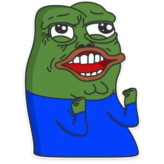👌 Pepe the Frog pepe, frog, meme, cartoon, internet telegram sticker