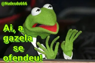 💁‍♂ Kermit Ai, a gazela se ofendeu! Kermit the Frog, Muppets, frog, insult, meme telegram sticker
