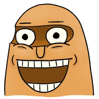 😀 cartoon, gezicht, lach, personage telegram sticker
