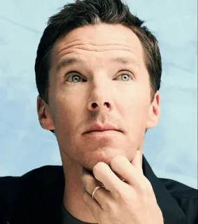 🤔 Benedict Cumberbatch actor, celebrity, portrait, man, british, famous telegram sticker