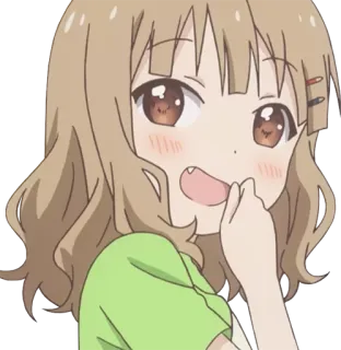🤒 anime girl, cartoon, cute, kawaii, cheerful, happy telegram sticker