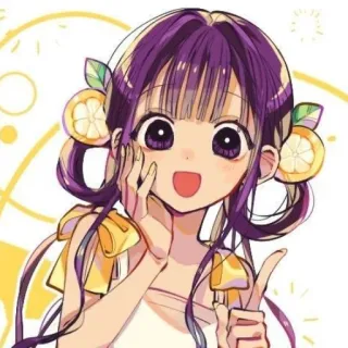 😃 Anime, Garota, Fofa, Personagem, Retrato whatsapp sticker