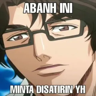 😅 ABANH INI

MINTA DISATIRIN YH Аниме, Очки, Портрет, Мем, Смешно telegram sticker