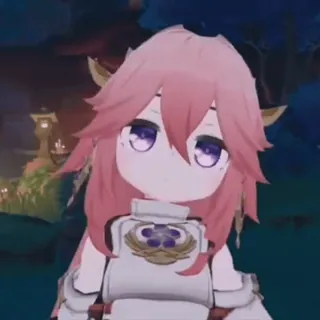 😟 Yae Miko Genshin Impact Anime, Videogioco, Waifu, Genshin Impact, Yae Miko telegram sticker