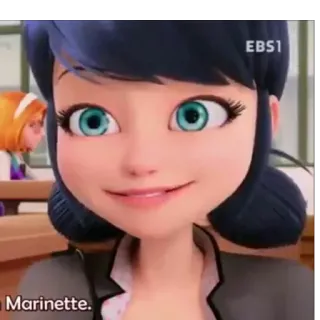 😀 Marinette Marinette. Dibujo animado, Anime, Retrato, Cara telegram sticker