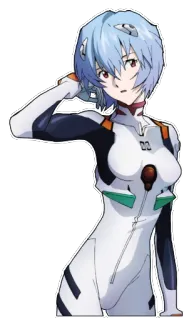 😌 Rei Ayanami Neon Genesis Evangelion Аниме, Рей Аянами, Евангелион, Ева, Пилот, Манга whatsapp sticker