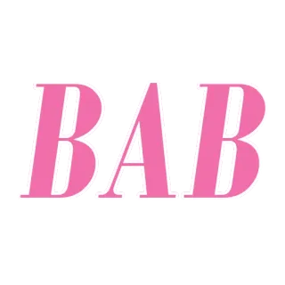 😍 BAB różowy, tekst, litery telegram sticker