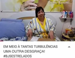 😭 EM MEIO À TANTAS TURBULÊNCIAS UMA OUTRA DESGRAÇA! #BJSESTRELADOS texte, portrait, femme, intérieur telegram sticker