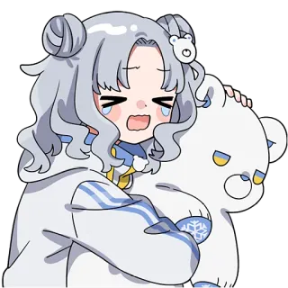 😭 アニメ, 泣く, 悲しい, くま, 感情的, かわいい telegram sticker