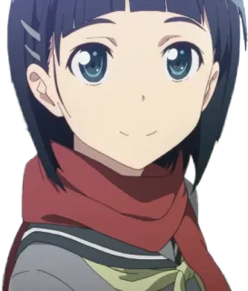 🙂 Yuuki Konno Sword Art Online Anime, Personnage, Sourire, Fille, Yuuki Konno whatsapp sticker