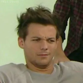 😕 Louis Tomlinson YELL LOUIS Mème, Drôle, Visage, Expression, Célébrité telegram sticker