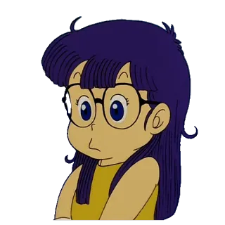 ☹ Anime, Garota, Óculos, Desenho animado, Personagem, Mangá telegram sticker