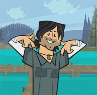 😜 Chris McLean Total Drama мультфильм, Крис Маклин, Total Drama telegram sticker
