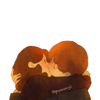 😘 @puuung1 cinta, pasangan, peluk, romantis, imut, sayang, kebersamaan telegram sticker