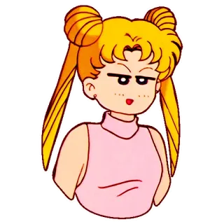 😑 Sailor Moon Anime, Sailor Moon, Cartone animato, Personaggio, Ragazza whatsapp sticker