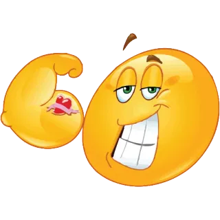 💪 Emoji, Stark, Muskulös, Arm, Bizeps, Fitnessstudio, Fitness telegram sticker