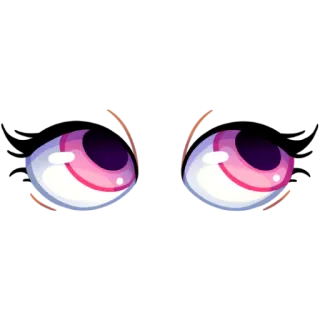 🎭 augen, aufkleber, cartoon, rosa, lila whatsapp sticker