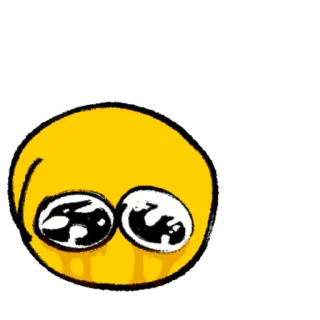 😢 emoji, implorando, triste, chorar, amarelo, expressão telegram sticker
