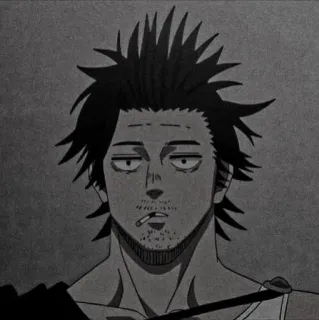 🖇️ Yami Sukehiro Black Clover Аниме, Манга, Ями, Чёрный Клевер, Персонаж, Волшебник telegram sticker