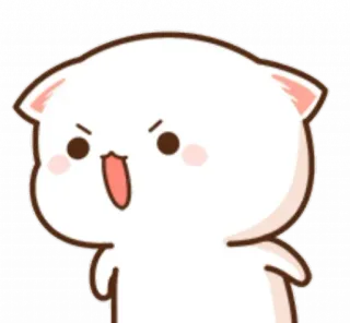 😡 Dessin animé, Mignon, Chat, En colère, Animal, Autocollant whatsapp sticker