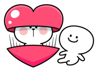 ❤ carino, personaggio, kawaii, adesivo, adorabile whatsapp sticker