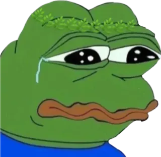 😭 Pepe the Frog Pepe Żaba, żaba, mem, smutny, płaczący, Feels Bad Man, mem internetowy telegram sticker