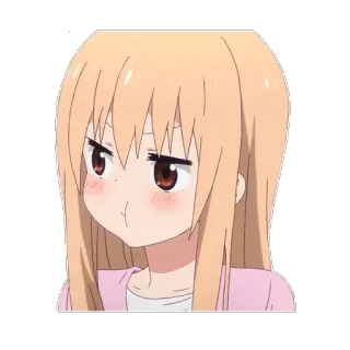 😒 动漫, 女孩, 金发, 卡通 whatsapp sticker