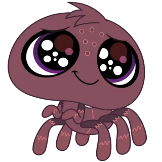 😌 Cartoon, Spinne, Niedlich, Tier, Lila telegram sticker