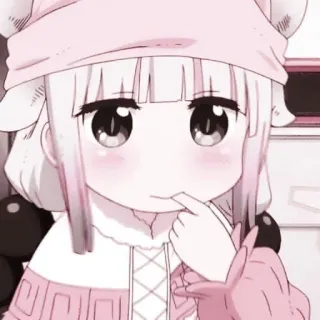 🎀 Kanna Kamui Miss Kobayashi's Dragon Maid Anime, Lucu, Kanna, Kawaii, Naga, Chibi telegram sticker