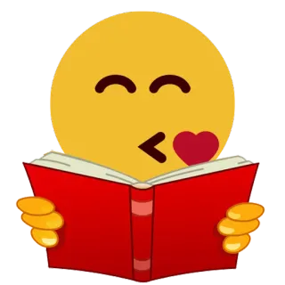 📔 Emoji, Libro, Leyendo, Corazón, Amor, Lindo telegram sticker