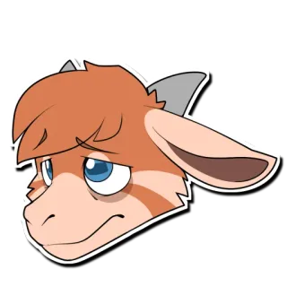😴 Фурри, Антропоморфный, Мультфильм, Животное, Голова, Млекопитающее whatsapp sticker